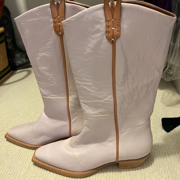 We The Free x Free People Montage Tall Boot Pale Lavender NEVER WORN 38.5 - Picture 12 of 16